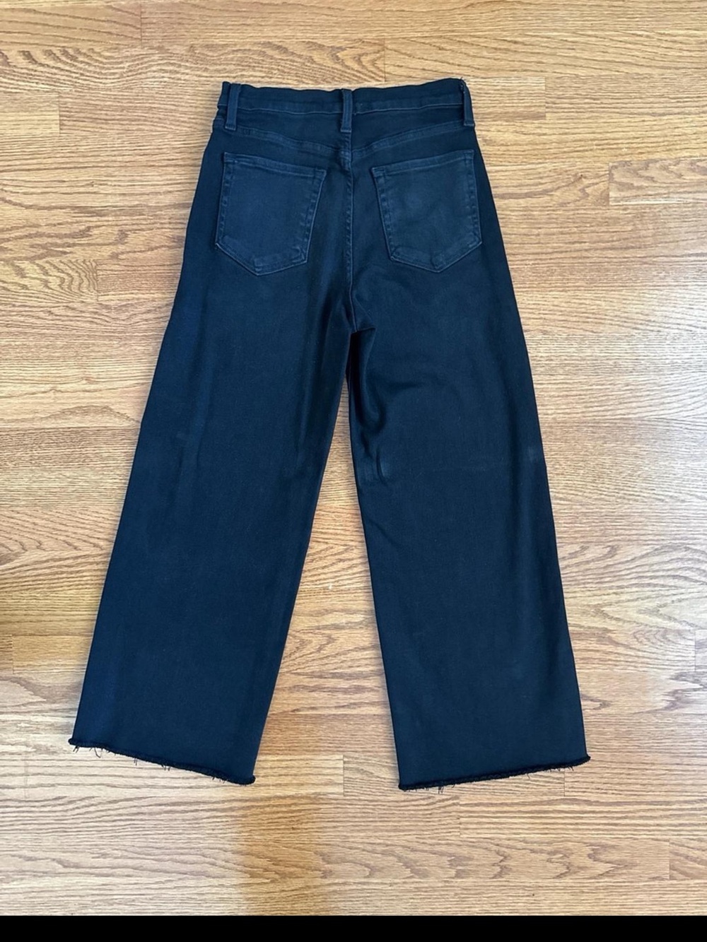 Just Black Denim Scissor Cut Wide Leg Jeans in Washed Black - Picture 6 of 9
